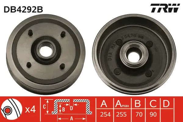 Brake Drum TRW Braking 