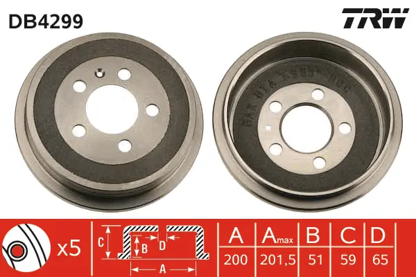 Brake Drum TRW Braking 