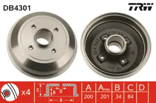 Brake Drum TRW Braking