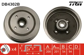 Brake Drum TRW Braking