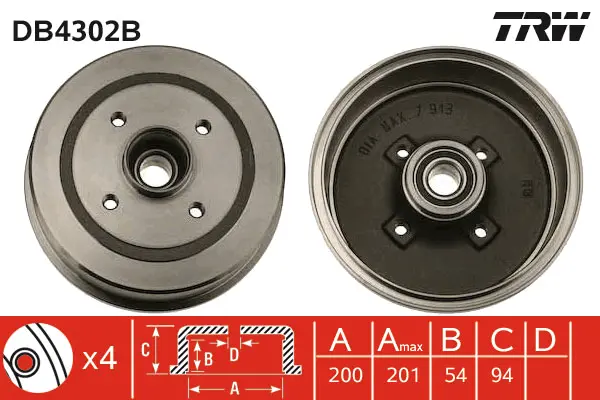 Brake Drum TRW Braking 