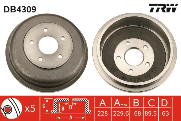 Brake Drum TRW Braking 