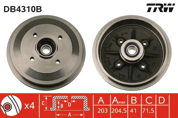 Brake Drum TRW Braking 