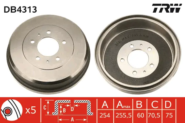Brake Drum TRW Braking 