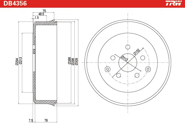 Brake Drum TRW Braking 