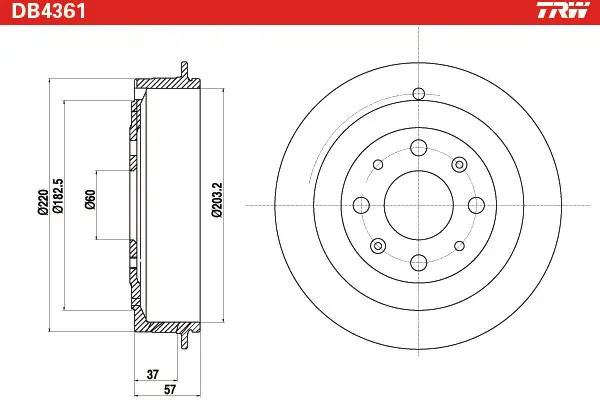 Brake Drum TRW Braking 