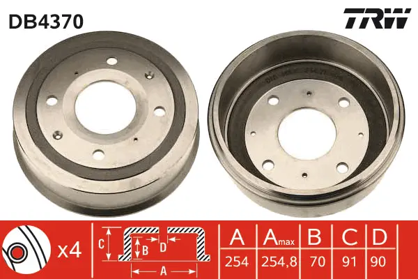 Brake Drum TRW Braking 