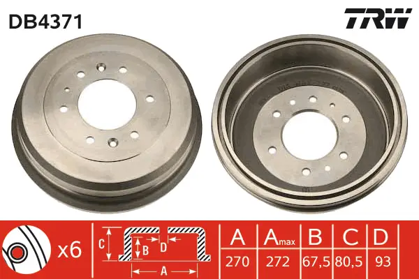 Brake Drum TRW Braking 