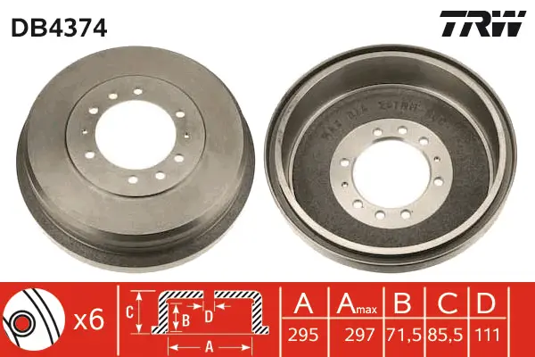 Brake Drum TRW Braking 