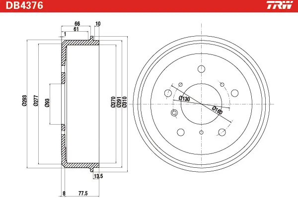 Brake Drum TRW Braking 