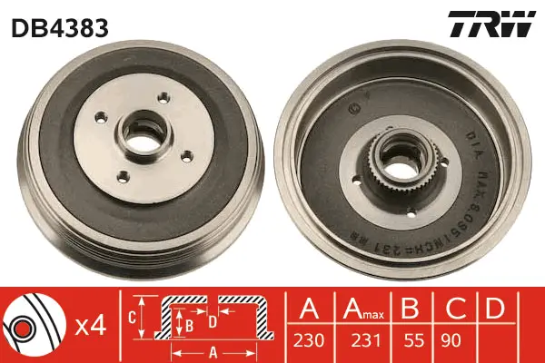 Brake Drum TRW Braking 