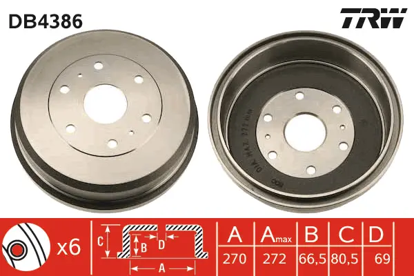 Brake Drum TRW Braking 