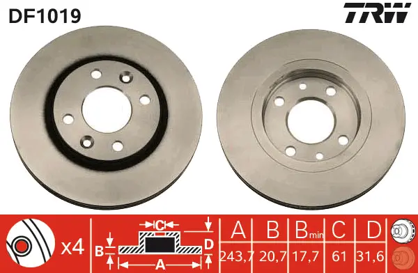 Brake Discs TRW Braking 