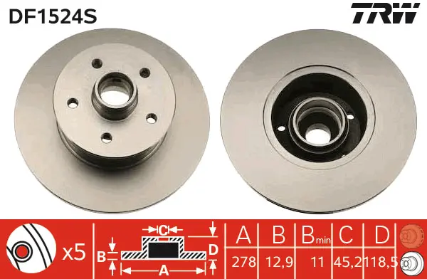Brake Disc TRW Braking 