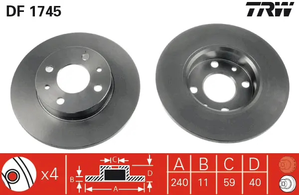 Brake Discs TRW Braking 