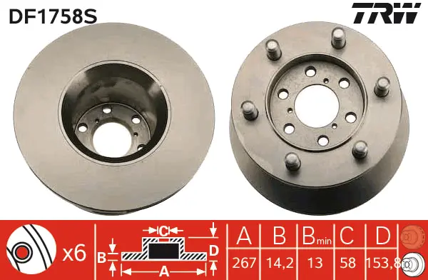 Brake Disc TRW Braking 