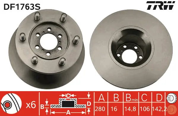 Brake Disc TRW Braking 