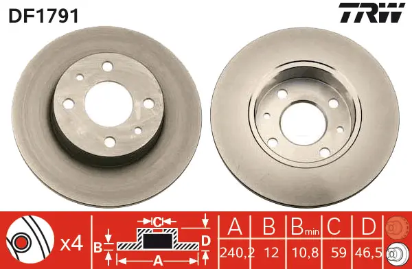 Brake Discs TRW Braking 