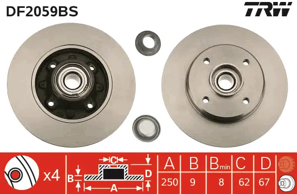 Brake Disc TRW Braking 