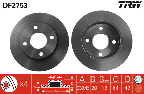Brake Discs TRW Braking 
