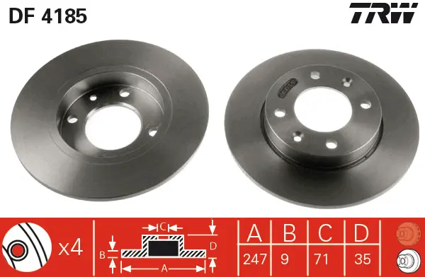 Brake Discs TRW Braking 