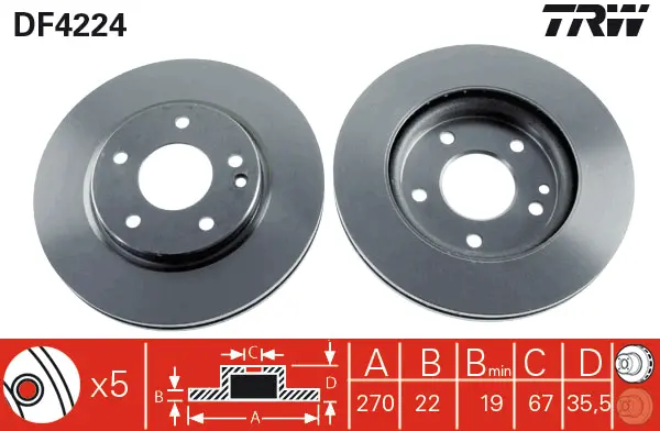 Brake Discs TRW Braking 