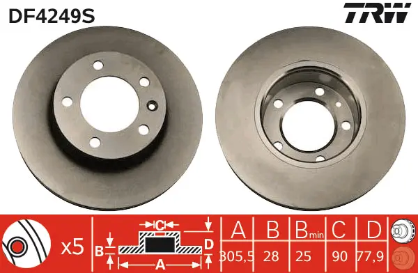 Brake Disc TRW Braking 