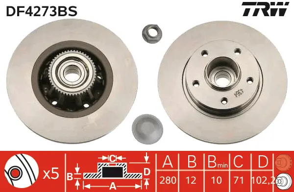 Brake Disc TRW Braking 