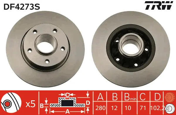 Brake Disc TRW Braking 