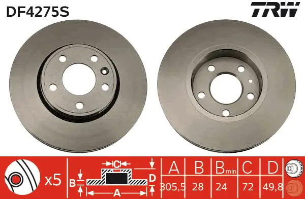 Brake Disc TRW Braking 