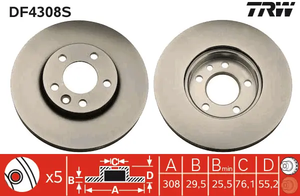 Brake Disc TRW Braking 