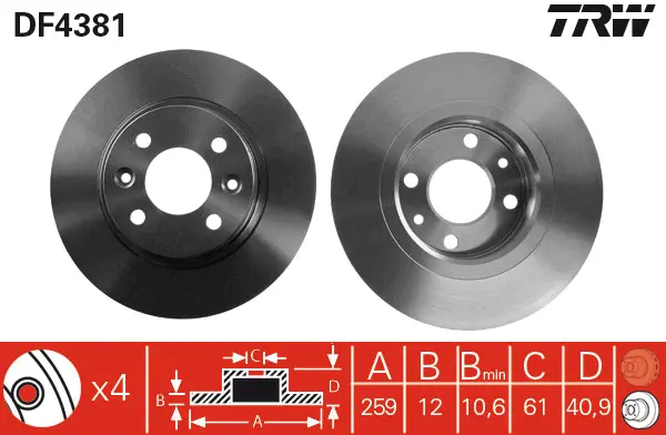 Brake Discs TRW Braking 