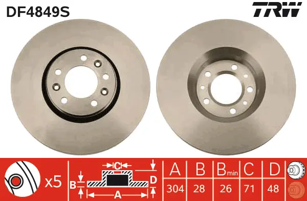 Brake Disc TRW Braking 