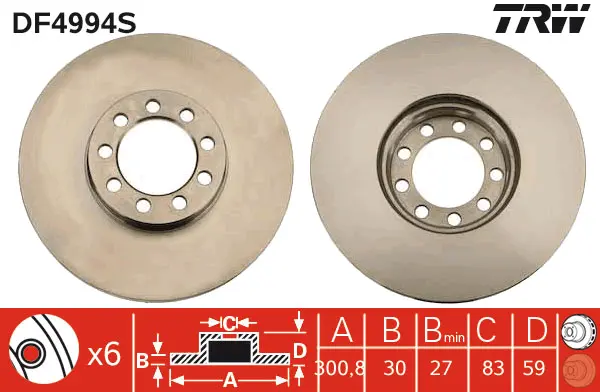 Brake Disc TRW Braking 