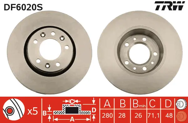 Brake Disc TRW Braking 