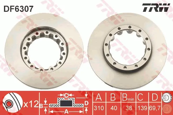 Brake Disc TRW Braking 