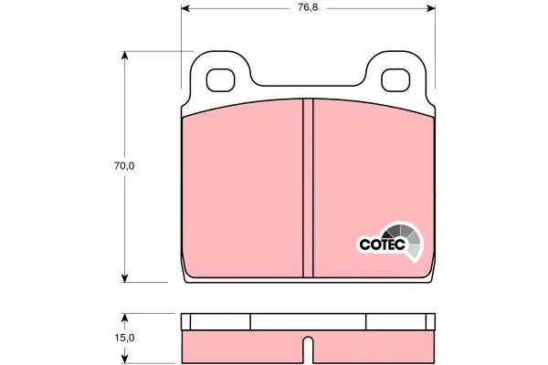 Brake Pad Set, disc brake TRW Braking 