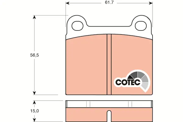 Brake Pad Set, disc brake TRW Braking 