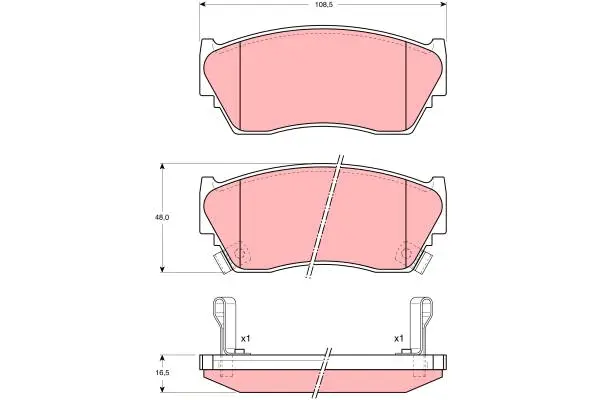 Brake Pad Set, disc brake TRW Braking 