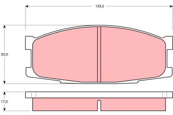 Brake Pad Set, disc brake TRW Braking 