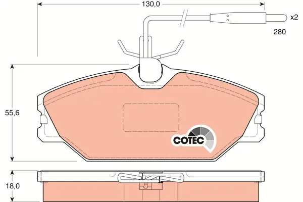 Brake Pad Set, disc brake TRW Braking 