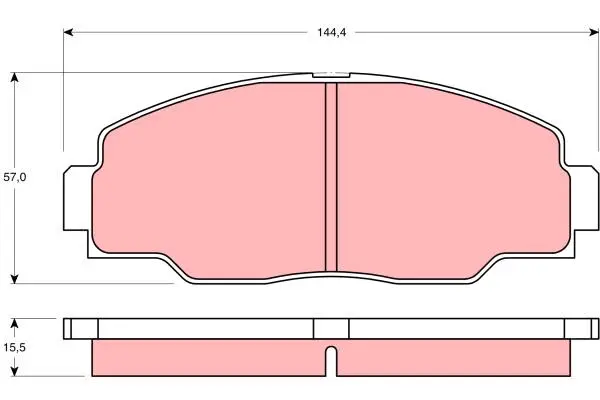 Brake Pad Set, disc brake TRW Braking 