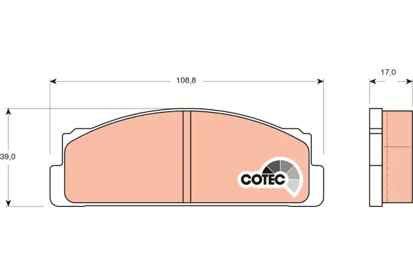 Brake Pad Set, disc brake TRW Braking 