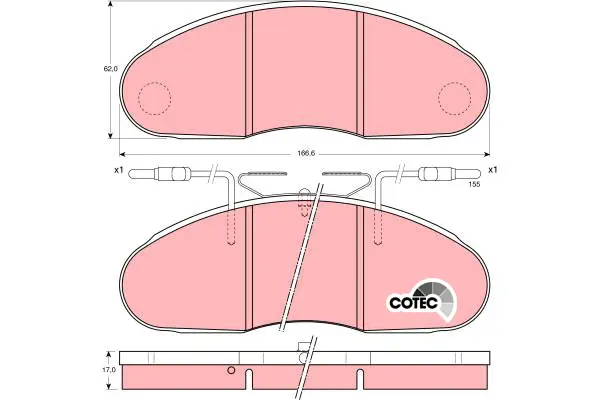 Brake Pad Set, disc brake TRW Braking 