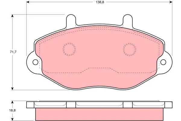 Brake Pad Set, disc brake TRW Braking 