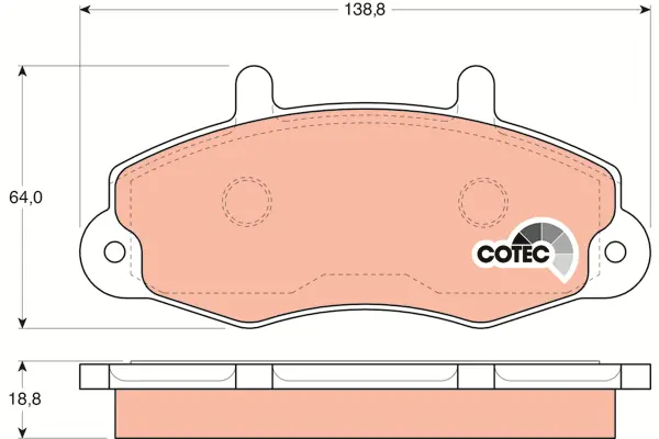 Brake Pad Set, disc brake TRW Braking 