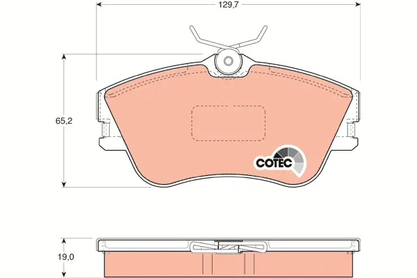 Brake Pad Set, disc brake TRW Braking 