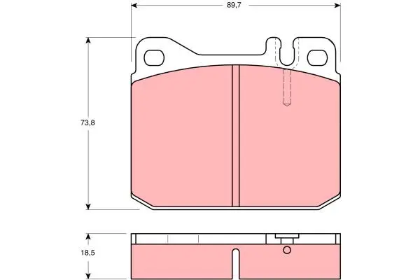 Brake Pad Set, disc brake TRW Braking 