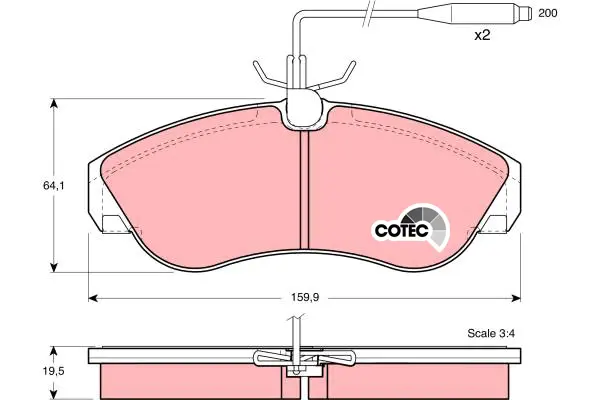 Brake Pad Set, disc brake TRW Braking 