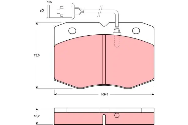 Brake Pad Set, disc brake TRW Braking 